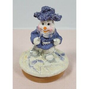 Candle Jar Topper Snow Man  Snowman  Our America